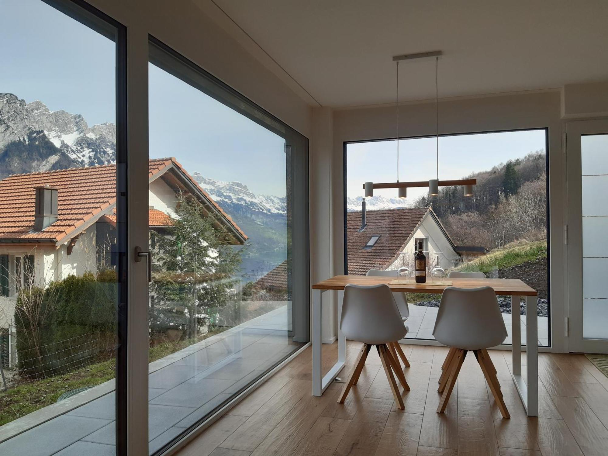 Apartment Panorama Am Walensee In Neubau-Villa Obstalden Exterior foto